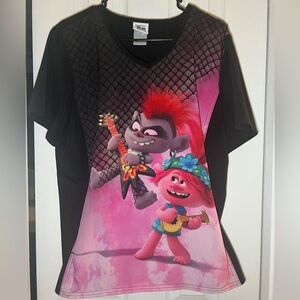 USED: Trolls Scrub Top (Large)